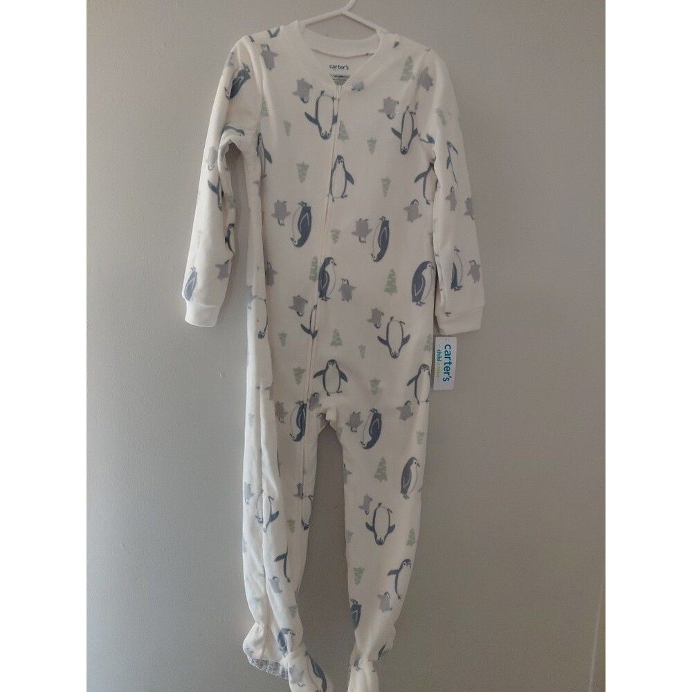 Carter's Brand Sleeping Pajamas with Cute Penguins With Trees 5T